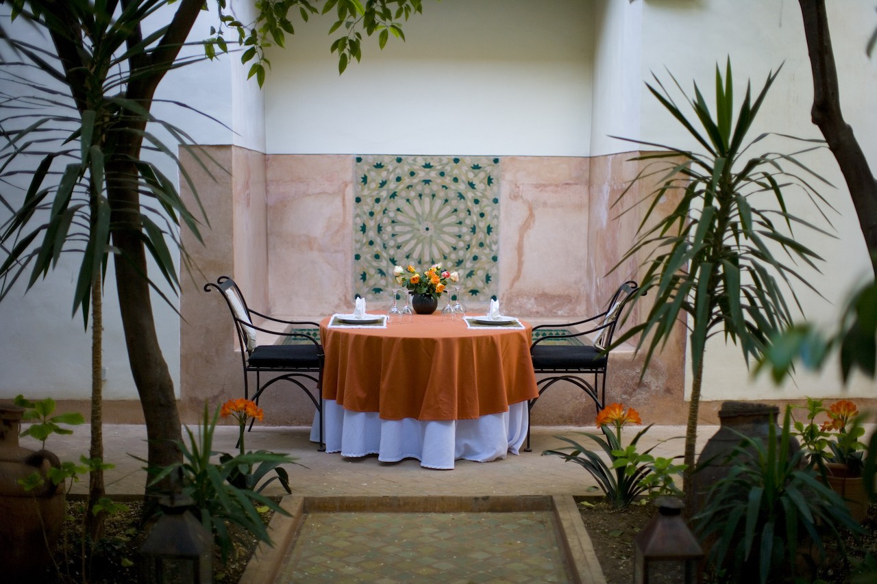 Table in the patio